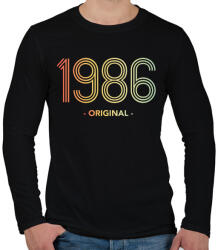 printfashion 1986 - Férfi hosszú ujjú póló - Fekete (11987562)