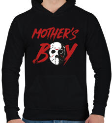 printfashion Mother's boy - Férfi kapucnis pulóver - Fekete (14685051)