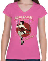 printfashion Kabaré - Női V-nyakú póló - Rózsaszín (170739)