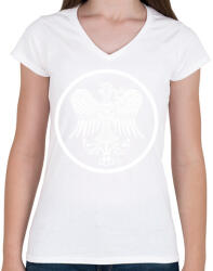 printfashion Turul szív - Női V-nyakú póló - Fehér (15952541)