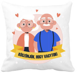 printfashion Köszönjük, hogy vagytok - Párnahuzat, Díszpárnahuzat - Fehér (3902430)