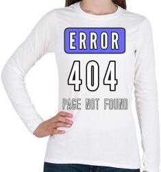 printfashion ERROR 404 - Női hosszú ujjú póló - Fehér (3619675)