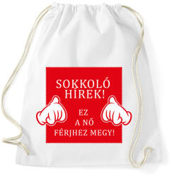 printfashion Sokkoló hírek! - Sportzsák, Tornazsák - Fehér (5181563)