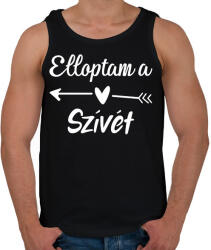 printfashion Elloptam a szívét - páros 2 - Férfi atléta - Fekete (6066990)
