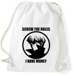 printfashion Screw the rules, i have money - Sportzsák, Tornazsák - Fehér (1438237)