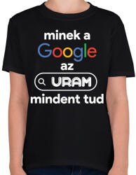 printfashion Minek a google az uram mindent tud - Gyerek póló - Fekete (16392418)