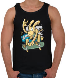 printfashion Deszkás nyúl - Férfi atléta - Fekete (18612)