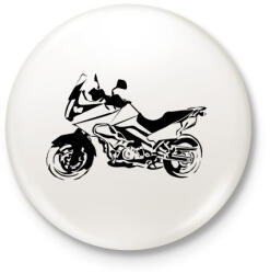 printfashion suzuki v-strom - Kitűző, hűtőmágnes - Fehér (3090323)