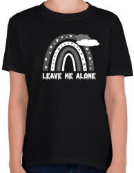 printfashion Leave me alone - Gyerek póló - Fekete (12225424)