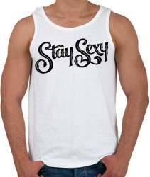 printfashion Stay Sexy - Férfi atléta - Fehér (16632390)