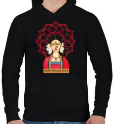 printfashion Indiai közmondás - Férfi kapucnis pulóver - Fekete (7635186)