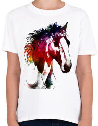 printfashion Absztrakt ló - Gyerek póló - Fehér (1437256)