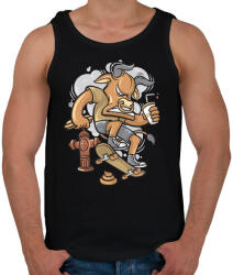 printfashion Deszkás bika - Férfi atléta - Fekete (17766)