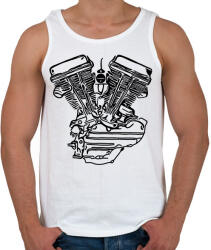 printfashion Motorblokk - Férfi atléta - Fehér (6001185)