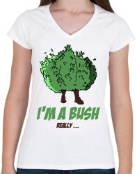 printfashion Fortnite Bush Tee - Női V-nyakú póló - Fehér (1262532)