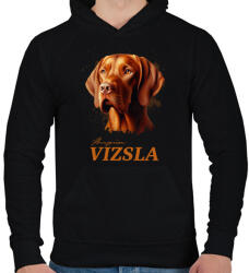 printfashion Magyar Vizsla - Férfi kapucnis pulóver - Fekete (16141261)
