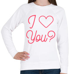 printfashion I love you - Női pulóver - Fehér (10654192)
