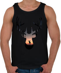 printfashion deer - Férfi atléta - Fekete (4066031)