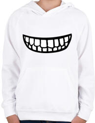 printfashion Clipart Smile - Gyerek kapucnis pulóver - Fehér (3916560)