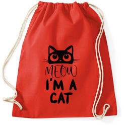 printfashion Meow, I'm a cat - Sportzsák, Tornazsák - Piros (4284166)