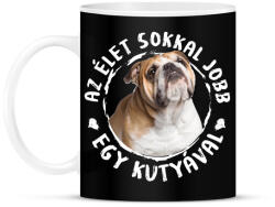 printfashion Angol Bulldog - Bögre - Fekete (5440316)