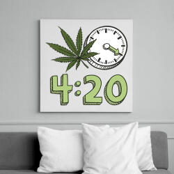 printfashion 4: 20 Cannabis for men - Vászonkép - Fehér (6630835)