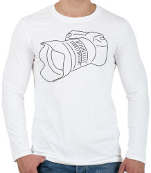 printfashion Camera - Férfi hosszú ujjú póló - Fehér (5328283)