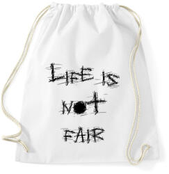 printfashion life is not fair - Sportzsák, Tornazsák - Fehér (1976190)