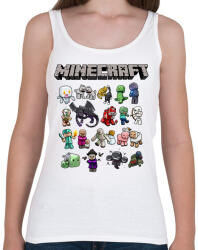 printfashion Minecraft - Női atléta - Fehér (493289)