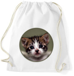 printfashion Kiscica - Sportzsák, Tornazsák - Fehér (1025104)