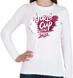 printfashion Foci VB Qatar 2022 - Női hosszú ujjú póló - Fehér (10784214)