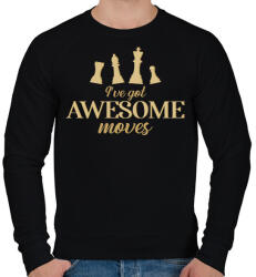 printfashion I've got awesome moves - Férfi pulóver - Fekete (7453771)