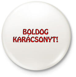 printfashion Boldog karácsonyt - Kitűző, hűtőmágnes - Fehér (5783973)