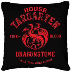 printfashion House Targaryen - Párnahuzat, Díszpárnahuzat - Fekete (16504558)