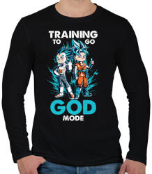 printfashion GOD MODE - Férfi hosszú ujjú póló - Fekete (519723)