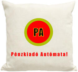 printfashion pénzkiadó autómata - Párnahuzat, Díszpárnahuzat - Lenvászon (1505823)