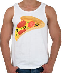 printfashion Pizza - Férfi atléta - Fehér (15722841)