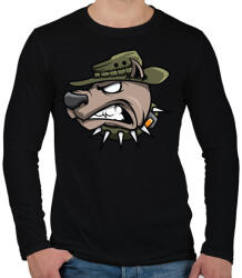 printfashion Wardog - Férfi hosszú ujjú póló - Fekete (853044)