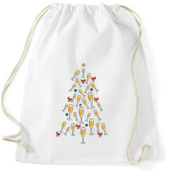 printfashion Pezsgő karácsonyfa - Sportzsák, Tornazsák - Fehér (5742752)