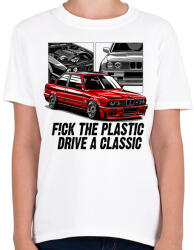 printfashion F! CK THE PLASTIK BMW E30 M3 - Gyerek póló - Fehér (15300523)