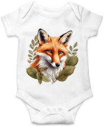printfashion róka levelekkel - Baba Body - Fehér (14546639)