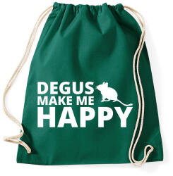 printfashion Degus make me happy - Sportzsák, Tornazsák - Sötétzöld (13430374)
