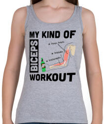 printfashion My Kind Of BICEPS Workout /g/ - Női atléta - Sport szürke (398875)