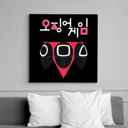 printfashion Squid Game - Soliders - Vászonkép - Fekete (6659832)