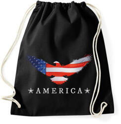 printfashion AMERICA - Sportzsák, Tornazsák - Fekete (9962721)