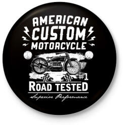 printfashion Amerikai hagyományos motor - Kitűző, hűtőmágnes - Fekete (3091313)