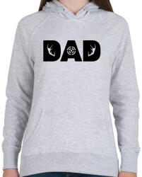 printfashion Vadász apa - Női kapucnis pulóver - Sport szürke (1225545)