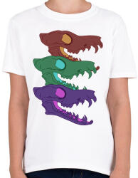 printfashion Sakál koponyák - Gyerek póló - Fehér (16209797)