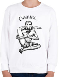 printfashion Ommm. . . - Jógázó férfi - Gyerek pulóver - Fehér (6874303)