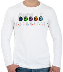 printfashion Among us Crewmates-01 - Férfi hosszú ujjú póló - Fehér (4326298)